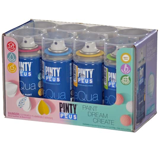 Pinty&#xAE; Plus Aqua Mini Intense Colors Water-Based Spray Paint Kit